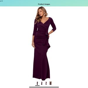 XSCAPE SIZE 16 Plum Formal Dress - TAGS STILL ON